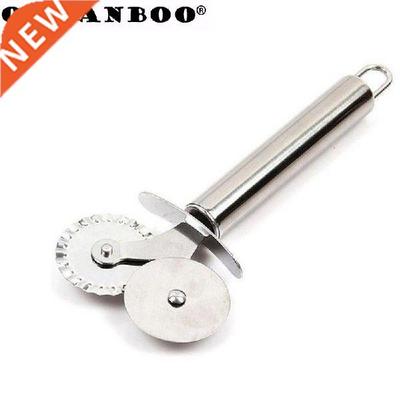 ORGANBOO Stainless Steel Double Roller Pizza Knife Cutter