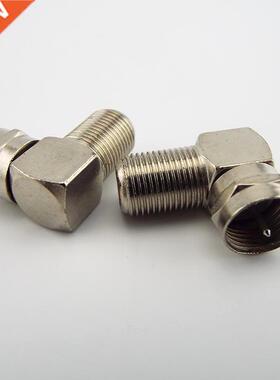 2pcs 90 Degree F-Type Male to Female Plug Connector Socket T