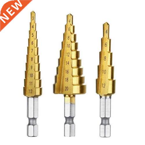 3-12mm/4-12mm/4-20mm HSS Straight Groove Step Drill Bit Tita