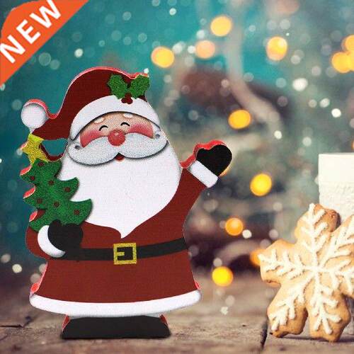 Santa Claus Snowman Wood Craft Christmas Xmas Table