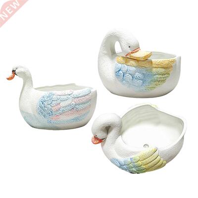 Swan Flower Pot Succulent Ceramic Flower Pot For Desktop