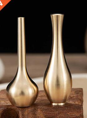 Mini Pure Copper Vase Gold Home Decor Living Room Decoration