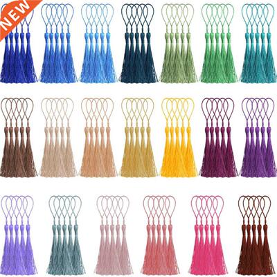 32Pcs Bookmark Tassels Fringe Brush Silky Handmade Soft Craf