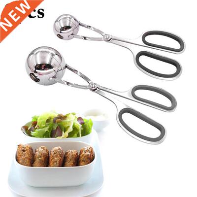 2 PCS Stainless Steel Meat Baller Tongs Cake Pop Meatball Ma