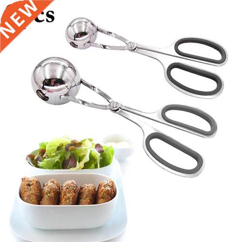 2 PCS Stainless Steel Meat Baller Tongs Cake Pop Meatball Ma