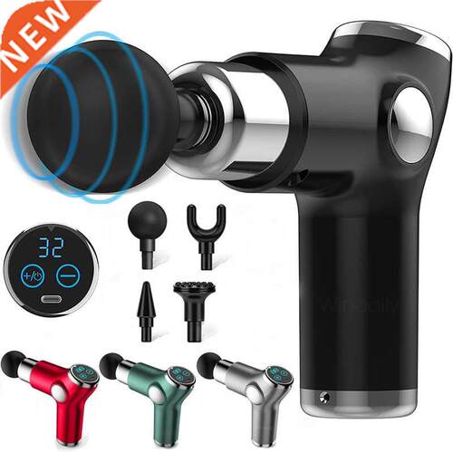 Mini LCD Massage Gun 32 Speed Touch Screen Deep Tissue Percu