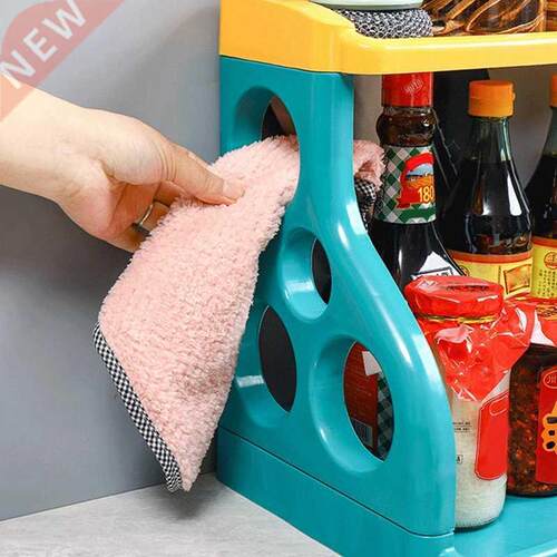 Double-layer Kitchen Spice Rack Family Kitchen Storage Rack