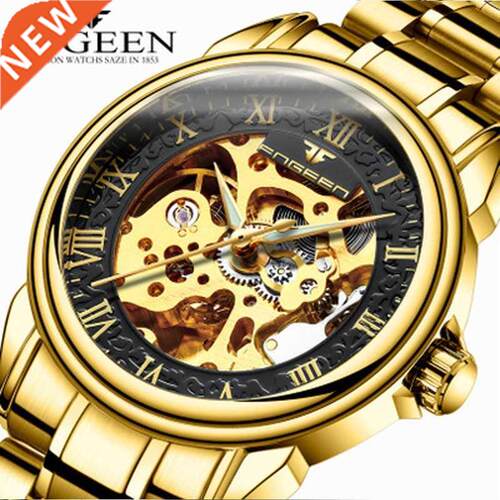 FNGEEN 2020 Luxury Automatic Watch Men Mesh Stainless Steel