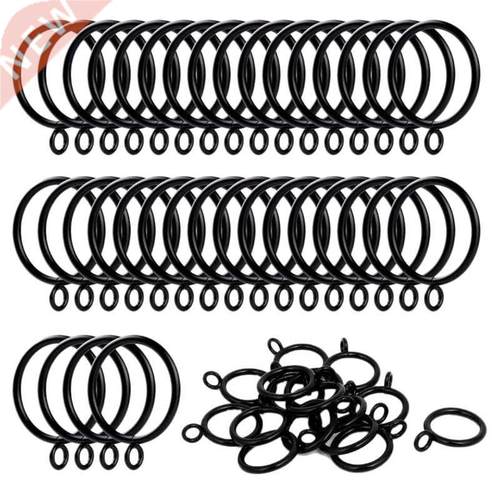 40 Pack 1.5 Inch (38Mm) Inner Diameter Metal Curtain Rings