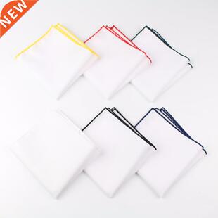 Men's Sunny Style Cotton Handkerchief White Pocket Squar
