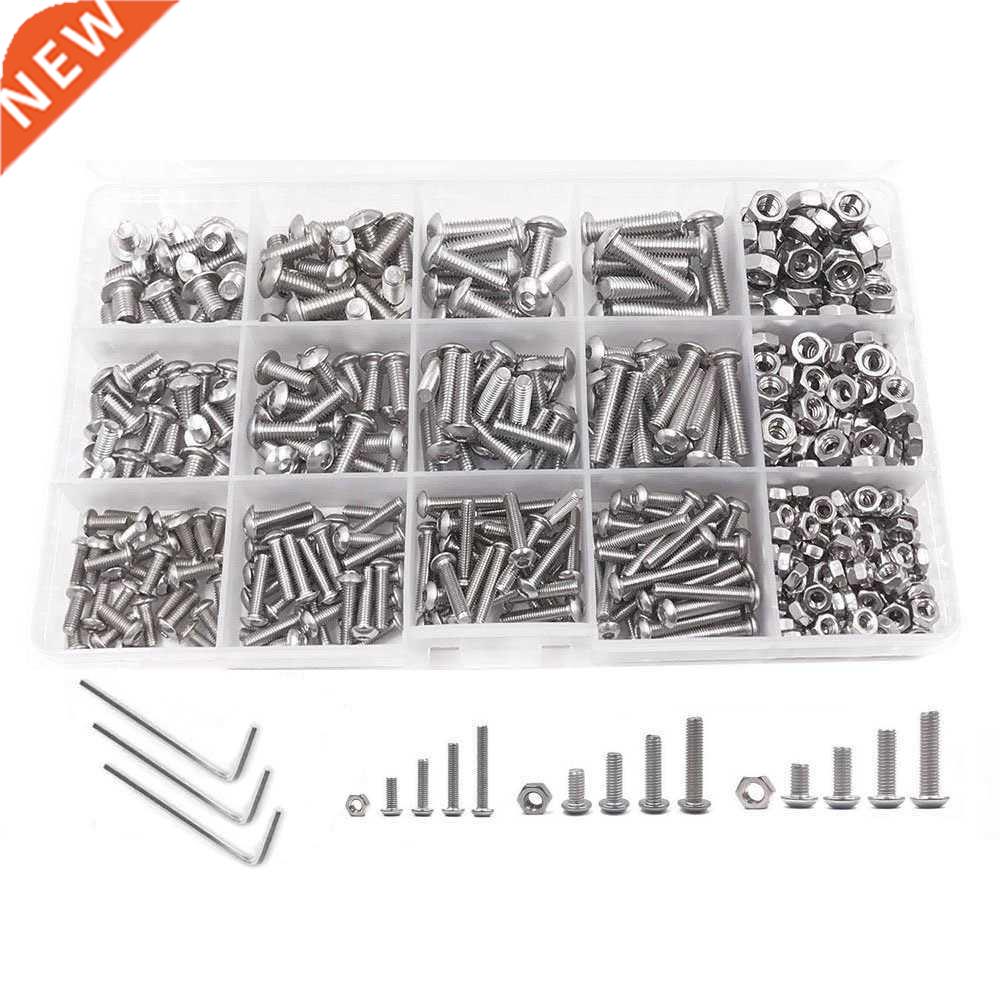 Screw and Nut Kit,Machine Screw and Nut Kit, 500 Pcs M3 M4 M