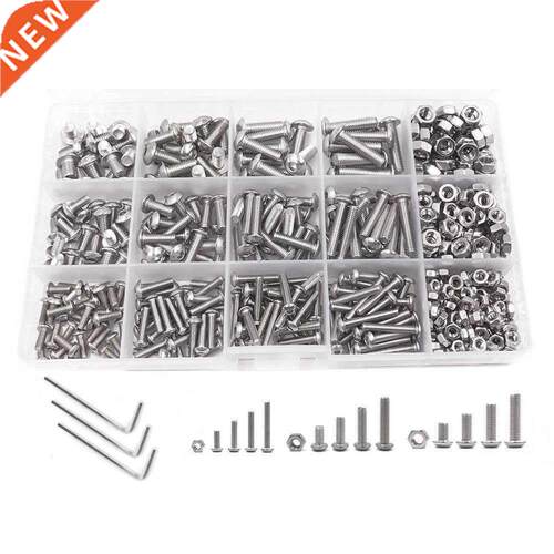 Screw and Nut Kit,Machine Screw and Nut Kit, 500 Pcs M3 M4 M