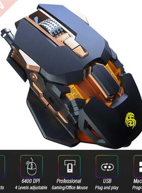 Ergonomic Gaming Mouse Computer-Mice Gamer Wired Lap Usb-