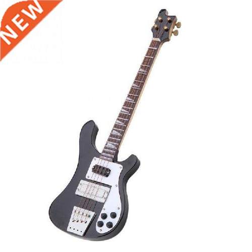 20cm Black Mini Guitar Bass Miniature Model with Stand and