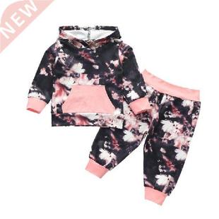 Newborn Baby Girls Clothes Long Sleeve Tie-Dye Printed