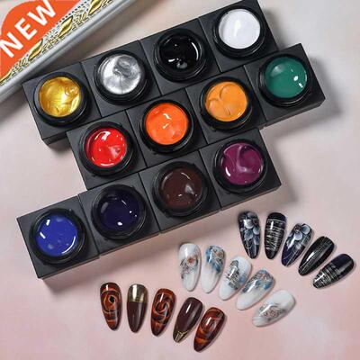 Nail Gel Nail Art Painting Carved Chain Link Flower Line