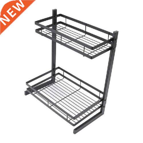 dish drying rack Spice Rack Black Simple Elegant Double