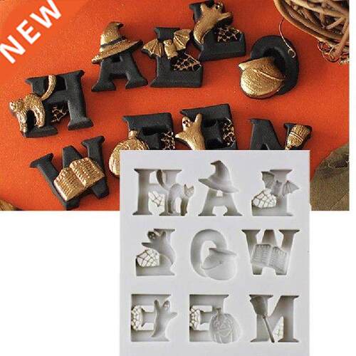 Halloween Letter Silicone Mould DIY Fondant Cake Mold
