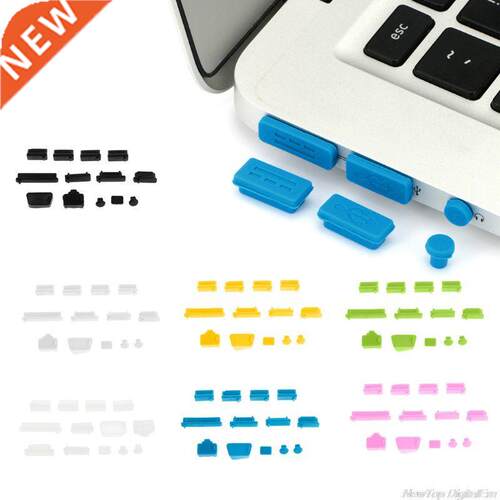 13PCS Anti-Dust Plugs Soft Silicone Data Port USB Protector