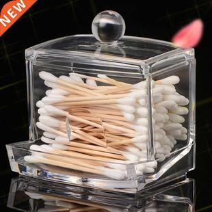 Acrylic Cotton Swabs Storage Holder Box Portable Transparent