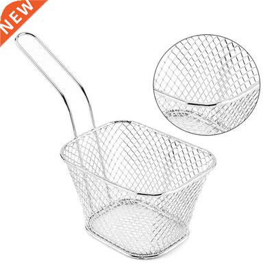 Professional Design Square Mesh Frying Basket Stainless
