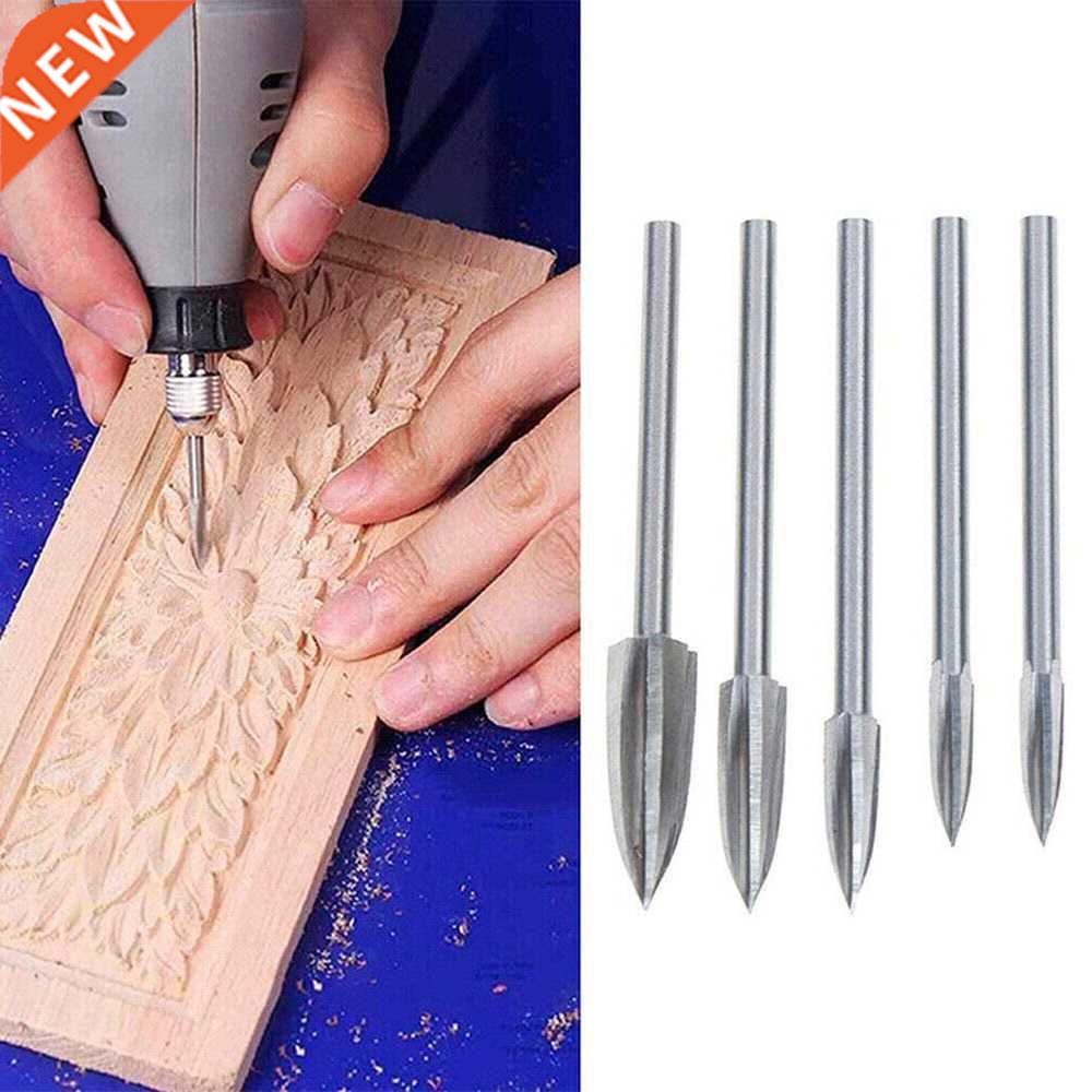 5 Pcs Woodworking Carving Tool Wood Carving Drill Bit Drilli