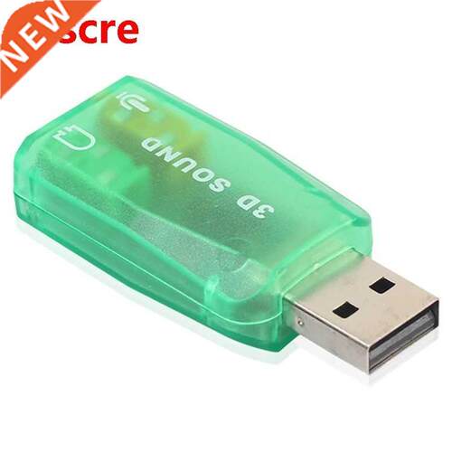 USB o Adapter, External Adapter Sound Card with Speaker Head