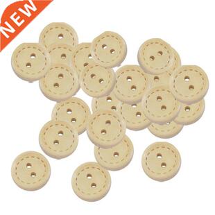 200 PCS Mixed Wooden Buttons in Bulk Round Decorative Wood B