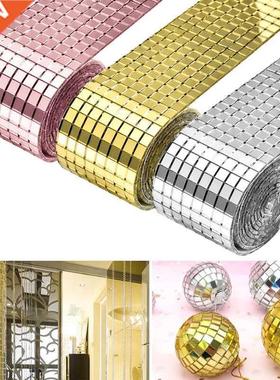 Mini Square Glass Mirrors Mosaic ickers Self-Adhesive