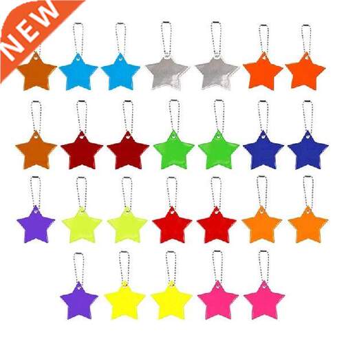 26 Pieces Children's Safety Reflector Pendant,Star Safety