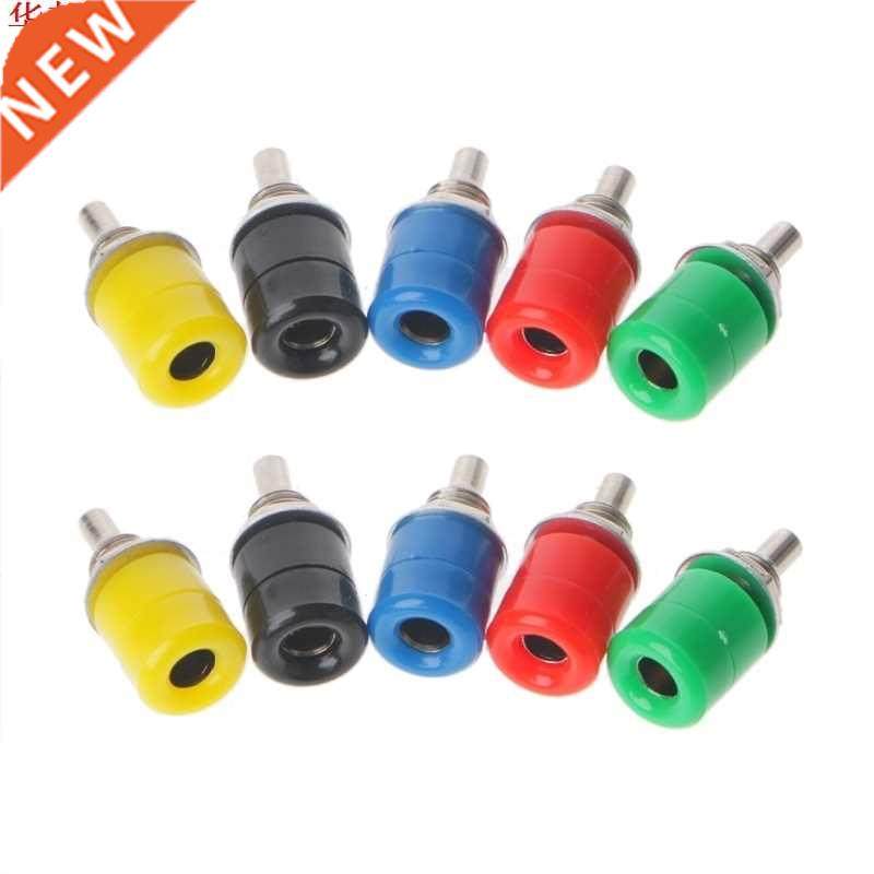 10 Pcs 5 Color 4mm Female Banana Plug Socket Connector Bindi