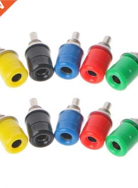 10 Pcs 5 Color 4mm Female Banana Plug Socket Connector Bindi