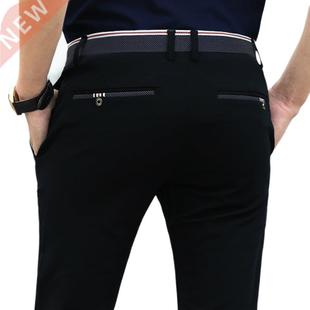 Casual Suit Pants Mens Elastic Men Dress Pants Slim Fit Male