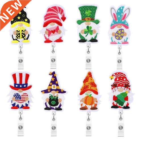 Felt Badge Reel Embroidery Badge Holder 360 Spining for Hosp