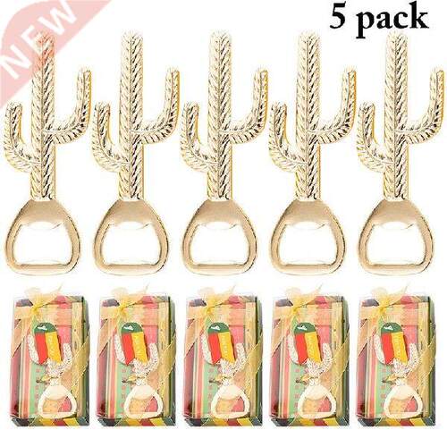 5PCS Beer Openers Metal Fashion Cactus Pattern Beer Bottle