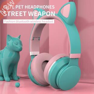 Colorful contrast Bluetooth headhand Cat Ears cute Noise Can