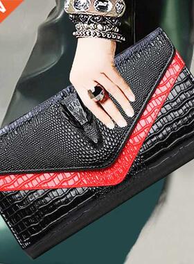 Fashion 28x14cm Women Clutch Bag Alligator Evening Wedding C