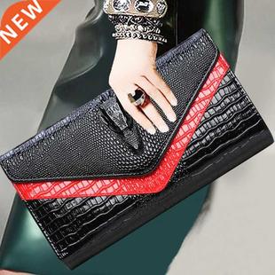 Fashion 28x14cm Women Clutch Bag Alligator Evening Wedding C