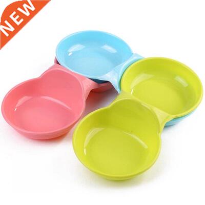 Double Pet Bowls Food Water Feeder for Dog Puppy ABS Cats Pe