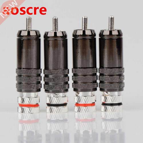 Preffair 4* R1748 Silver plated RCA connector RCA plug RCA