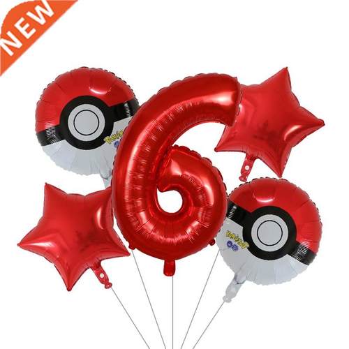 5Pcs Number oon Crtoon Pokemon Pikchu F oons 1 2 3 4 5 6 7