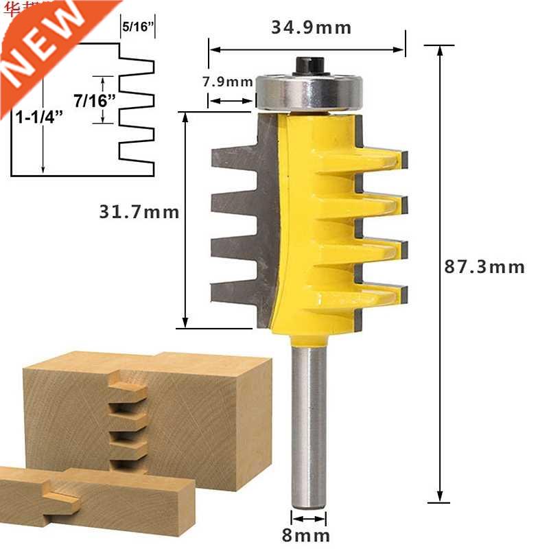 DIY Woodworking 4 teeth 8mm Shank T Type Router Bit Wood Wor