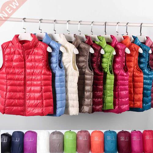 Ultra Light Slim Down Coat Women Winter Stand Collar Thin Ja