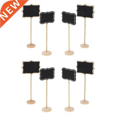 16Pcs Wood Chalkboard Signs with Support Easels Place Cards