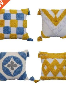 Morocco Decorative Pillow Cover Tufted Cushion Pillow Case