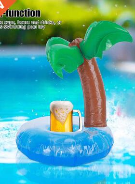 Swimming 10Pcs Inflatable Drink Holder PVC Floating Cup Mat