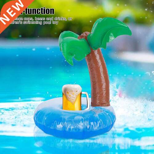 Swimming 10Pcs Inflatable Drink Holder PVC Floating Cup Mat