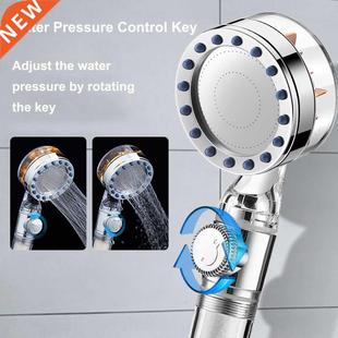 Pres with New Bathroom Handheld ABS Stop Head Shower Button