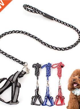 Reflective Pet Dog Collar Leash Dog Harness for Small