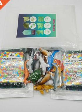 Water Beads with 16 Sea Animals Toy Sensory Beads for Kids 3